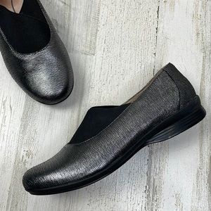 DANSKO Ann leather slip on shoes - pewter/silver metallic - 41 (10.5-11 US)